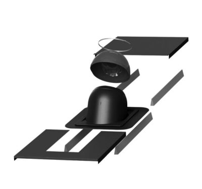 Vilpe Piippu №1 проходной элемент c окантовкой черный 742422