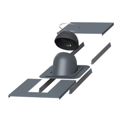 Vilpe Piippu №1 проходной элемент c окантовкой серый 742427