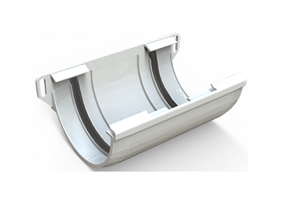 Ruplast соединитель желоба с резиновым уплотнителем белый