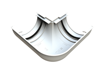 Ruplast внутренний угол 135 гр с резиновым уплотнителем белый