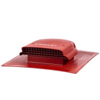 KTV New красный Krovent Аэратор для битумной кровли в процессе монтажа KTV New красный Krovent Аэратор для битумной кровли в процессе монтажа