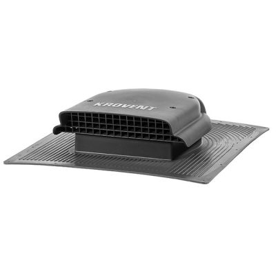 KTV New серый Krovent Аэратор для битумной кровли в процессе монтажа