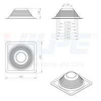 Уплотнитель Vilpe Roofseal №5-8 180-330 схема