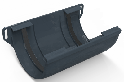 RUPLAST соединитель желоба с уплотнителем графит