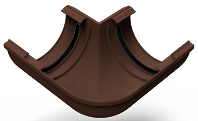 RUPLAST угол 90 внеш с уплотнителем коричневый