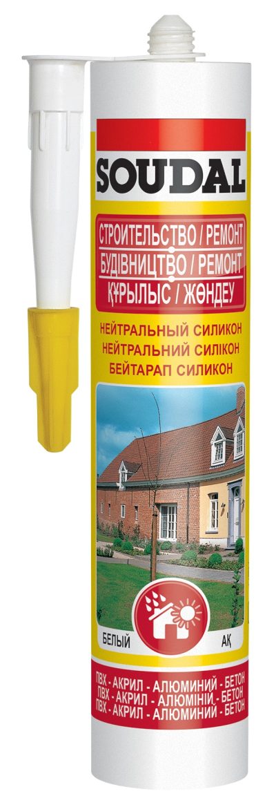 Soudal нейтральный силикон для ПВХ