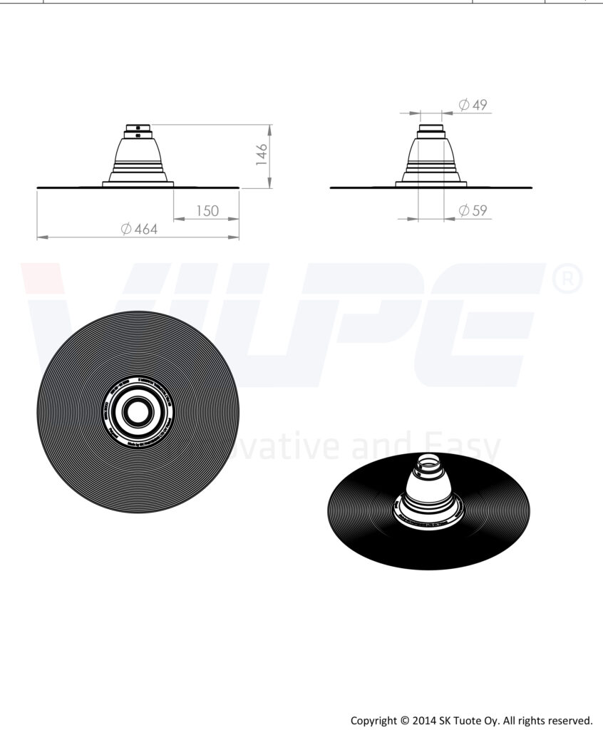 Vilpe Felt-Roofseal №2 50-60 мм_70060 схема
