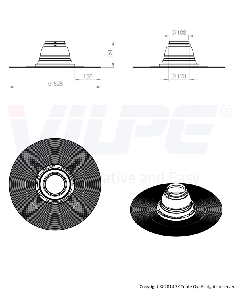 Vilpe Felt-Roofseal №4 110-125 мм_70125 схема