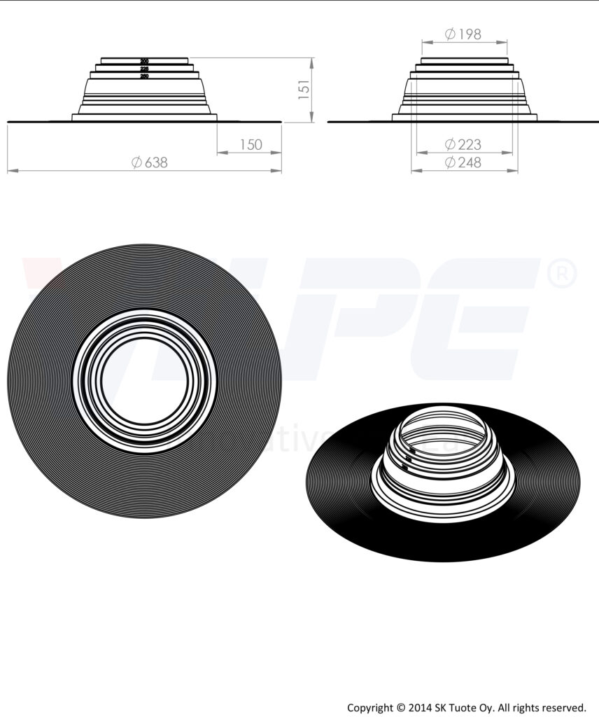 Vilpe Felt-Roofseal №6 200-250 мм_70250 схема