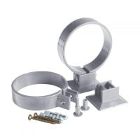 хомут (держатель) трубы пластмо серый