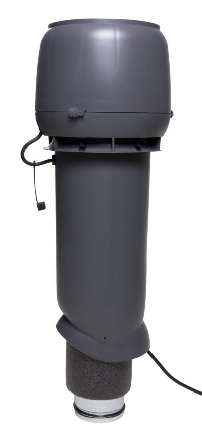 Vilpe вентвыход с вентилятором Е190Р 125 700 серый 73537