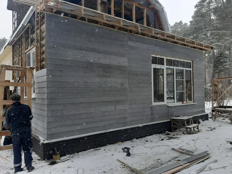 Фибратек фиброцементная панель серая