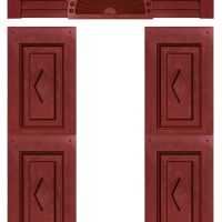 Техно Фасад ставни с планкой красные