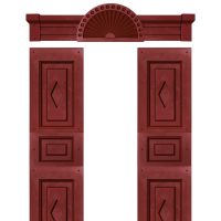 Техно Фасад ставни с планкой красные