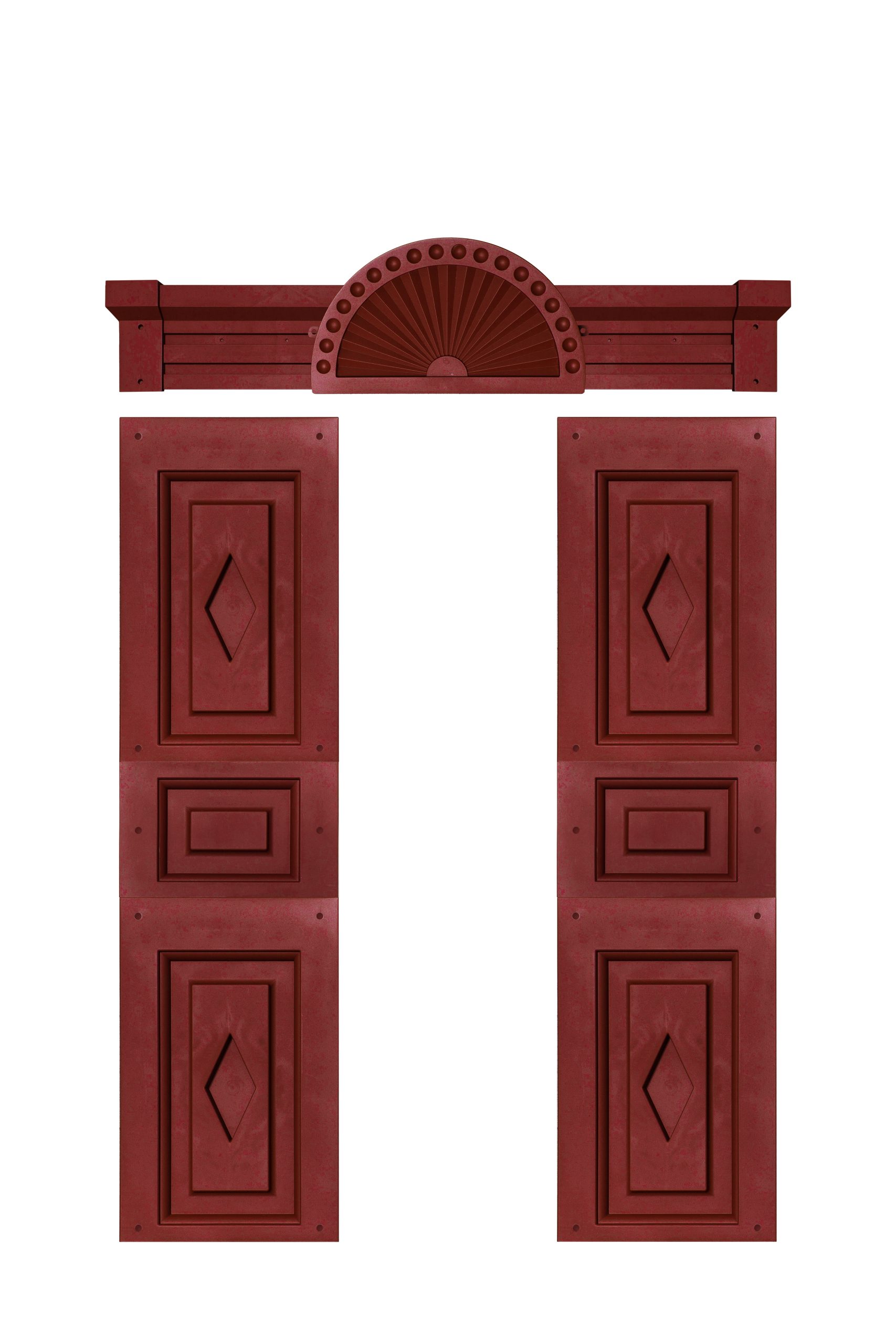 Техно Фасад ставни с планкой красные